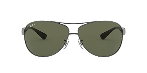Image of Ray-Ban Unisex-Adult's Aviator Sunglasses, Gunmetal (Gunmetal), 63