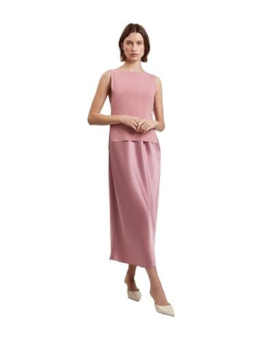 Image of Ted Baker London ammil-Satin Slip Dress with removabl, mid-Pink