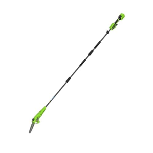 Image of Greenworks 24V 8in Cordless Pole Saw, 2.68m Long Reach Pole Pruner for Tree Pruning, 20cm Electric Mini Chainsaw with Auto-Oiler, 6.7m/s Chain Speed, Tool only