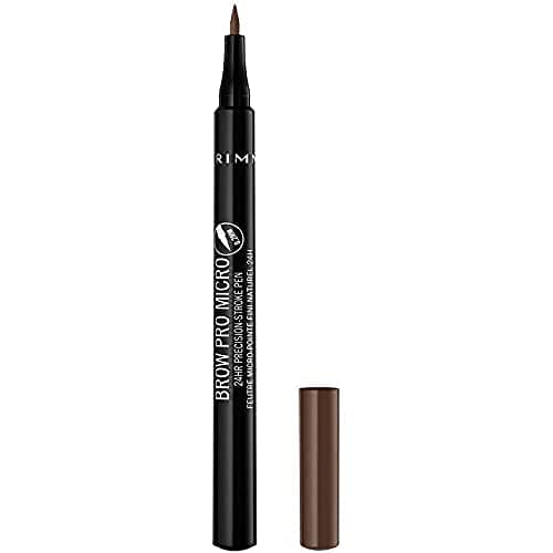 Image of Rimmel London Brow Pro Micro 24HR Precision-Stroke Pen, Microfilling Felt Tip, Soft Brown, 1 ml