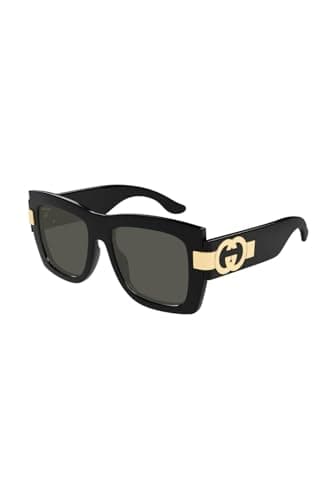 Image of Gucci Women's Gg1688s Sunglasses, Black-Black-Grey, 5XL