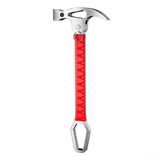Image of MoSundi 2-in-1 Claw Hammer Wrench with Crowbar and Staple Remover, Adjustable Metal Head Fits 8-13mm & 14-22mm Bolts, Multi-Function Hand Tool