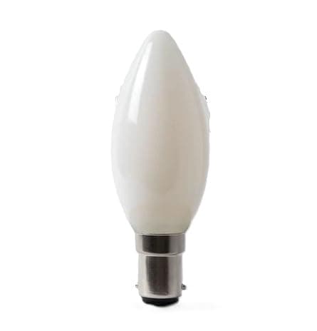 Image of 10 Pack 60w Opal Candle SBC B15 Small Bayonet Cap Light Bulbs
