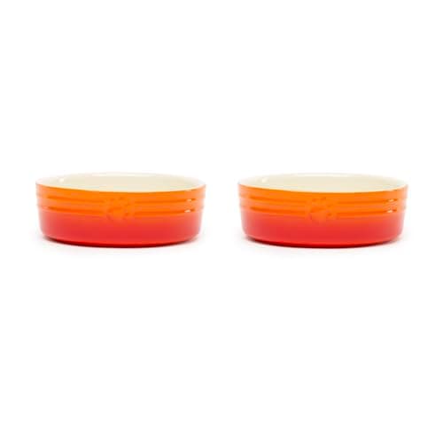 Image of Scruffs Ombre 2pc Ceramic Dog Bowl Set - Orange 15cm