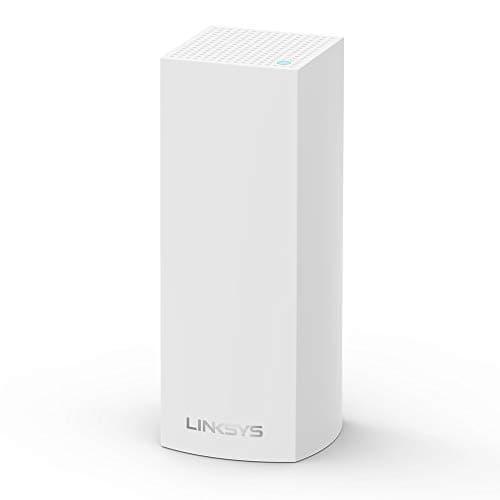 Image of Linksys Velop WHW0301 Tri-Band Whole Home Mesh WiFi 5 System (AC2200) WiFi Router, Extender & Booster up to 2000 sq ft Coverage for 20+ Devices with 2 Gigabit Ethernet Ports, MU-MIMO - 1 Pack, White