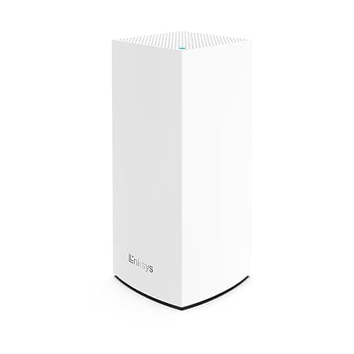 Image of Linksys Velop MX4200 Tri-Band Whole Home Mesh WiFi 6 System (AX4200) Router, Extender & Booster up to 3000 sq ft, 3.5X Faster Speed for 40+ Devices, MU-MIMO & Parental Controls - 1 Pack, White