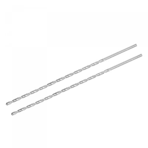 Image of TA-VIGOR 2Pcs 4mm Extra Long Twist Drill Bits, 250mm Length High-Speed Steel HSS Straight Shank Spiral Drill Bits for Wood Metal Aluminum Plastic