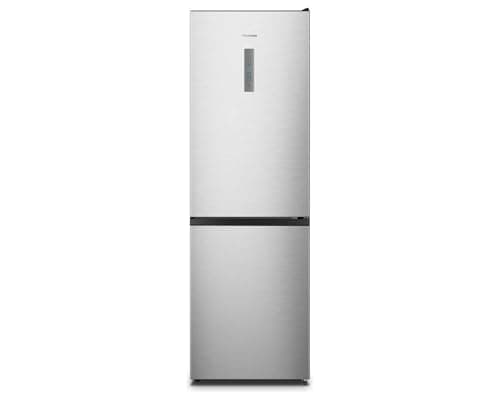 Image of Hisense RB395N4BCE 186cm High x 60cm Wide - 304 Litre Capacity - 60/40 Split - No Frost - Stainless Steel Inox Freestanding Fridge Freezer - Reversible Door - LED Control - 2 Year Warranty