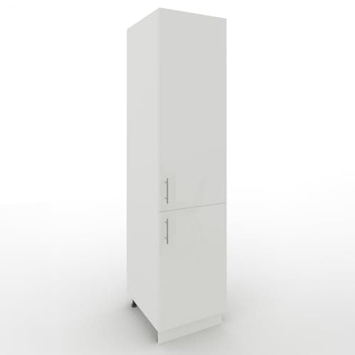 Image of JD Greta Adjustable Kitchen Tall Larder Unit - 500mm - Tall Cabinet with Doors - White Gloss