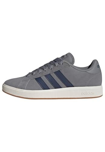 Image of adidas Men's Grand Court Base 00s Shoes, Grey Three/Dark Blue/Off White, 8 UK