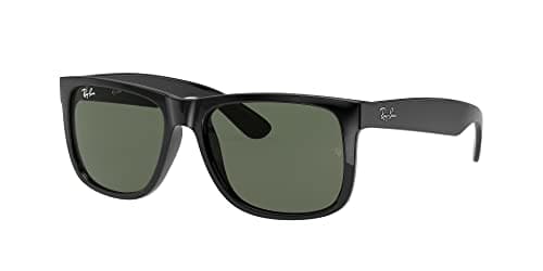 Image of Ray-Ban RB4165 Sunglasses Bundle: RB 4165 JUSTIN 601/71 Black and Universal Anti-slip Silicone Leash