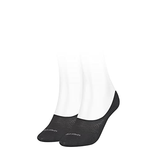 Image of Calvin Klein Women's Diamond Open Work High Cut Footie Socks (Pack of 2), black, One Size