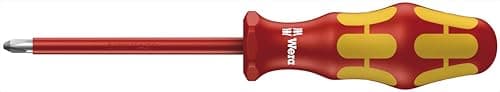 Image of Wera 05006160001 165 I Pz Vde Insulated Screwdriver for Pz Phillips Screws, 0 x 80 mm, Red/Yellow