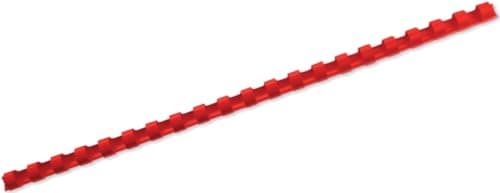 Image of GBC CombBind Binding Combs, 12 mm, 95 Sheet Capacity, A4, 21 Ring, Red, Pack of 100, 4028217