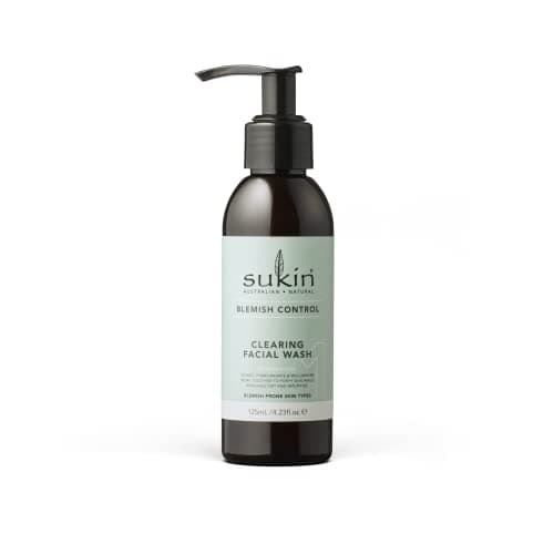 Image of Sukin Blemish Control Clarifying Facial Cleansing Wash 125ml - with salicylic acid; cruelty free & vegan friendly.- removes dirt, make-up & environmental pollutants whilst purifying the skin.