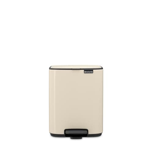 Image of Brabantia Bo Pedal Bin 7L (Soft Beige), Soft Closing Waste Bin with Light Pedal Operation, Easy to Clean Removable Plastic Inner Bucket with Free PerfectFit Rubbish Bags Included