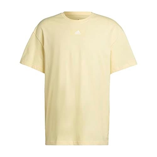 Image of adidas Men's Essentials FEELVIVID Drop Shoulder Tee, Almost Yellow, Small