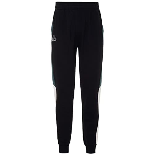 Image of Kappa Men's Joggers with Cowox Logo, Black, Black, 3XL