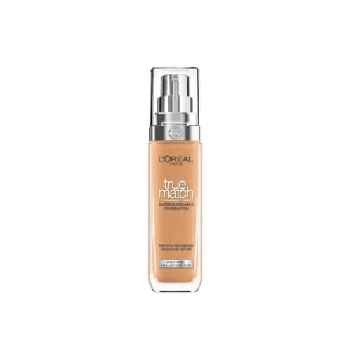 Image of L'Oréal Paris Foundation for Face, Skincare Infused with Hyaluronic Acid, True Match Hydrating Liquid Foundation for All Skin Tones, SPF 16, 7.C Rose Amber, 30 ml