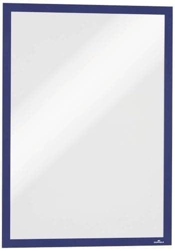Image of Durable DURAFRAME A3 Magnetic Display Frames for Metal Surfaces - Anti-Glare Sign and Poster Holders - 5 Pack - Dark Blue - Perfect for Fridges and Whiteboards
