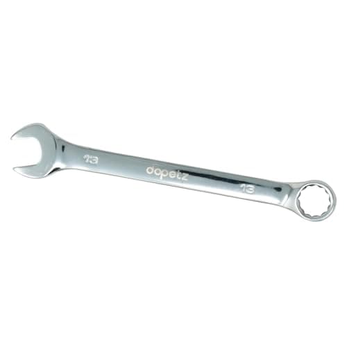 Image of Dapetz ® 13mm Combination Spanner Fixed Head Open End Ring Wrench Mirror Polished Chrome Vanadium Steel Metric Hand Tool Heavy Duty