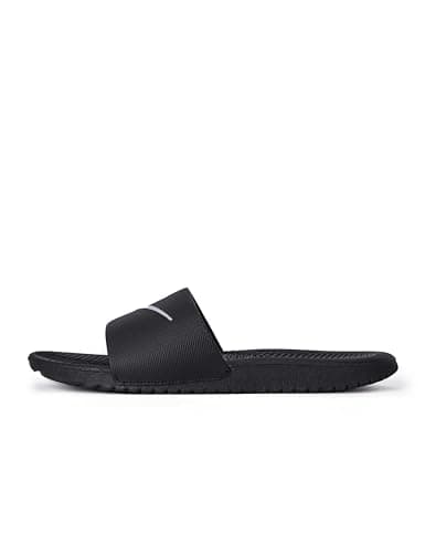 Image of NIKE Unisex Kids Kawa Slide (Gs/Ps) Flip Flops, Black Black White 001, 2.5 UK
