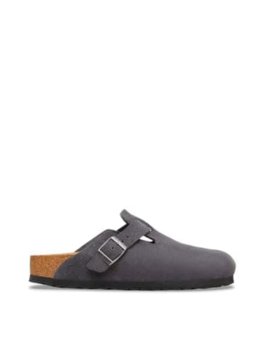 Image of Birkenstock Boston Suede Leather Men's Grey 1031678 Charcoal 42, grey, 8 UK