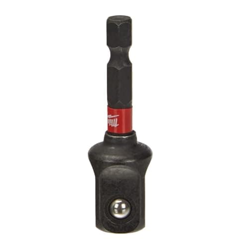 Image of TA-VIGOR 50mm Socket Spanner Insert, 1/4 Inch Hex to 1/2 Inch Square for Impact Drivers Red