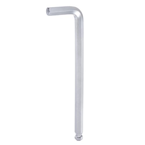 Image of sourcing map Ball End Hex Key Wrench 14mm L-Shape Extra Long Arm Hexagon Metric Wrenches Chrome Vanadium Steel Repairing Tool for Home Repair, Silver Tone