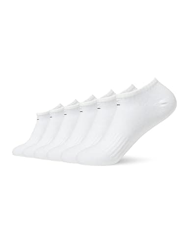 Image of NIKE Men's Everyday Lightweight No-show Socks 6 Pair , White/Black, L UK