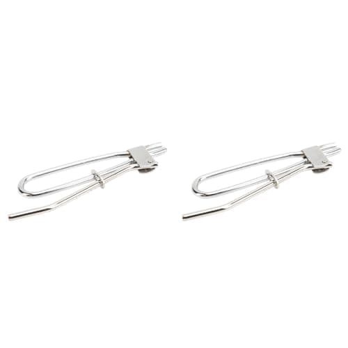 Image of 2PCS Brake Hose Pinch Steel Chrome Finish 12mm Opening Rounded Jaw Edges Fuel Pipe Clamp Tool for Clutch Coolant Line