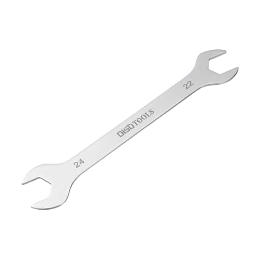 Image of sourcing map Thin Open End Wrench 22mm x 24mm Metric Sandblasting Plated 3cr13 Stainless Steel, Double Ended Slim Spanner for Household Maintenance and General Repairs