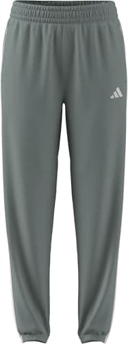 Image of adidas Women's Train Essentials 3-Stripes Woven Pants, Wonder Sage/White, M
