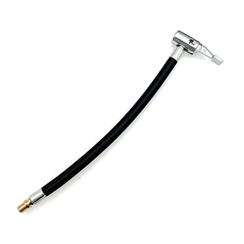 Image of JZK Tyre inflator connector, easy clip push on tyre valve adapter, inflator pump hose adapter with lever lock, tyre pump hose, air tyre tire chuck, car tire inflation hose for car motorcycle bike
