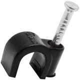 Image of Powerlinkplus 3.5mm Round Black Clips for Telephone cable (Pack Of 100)