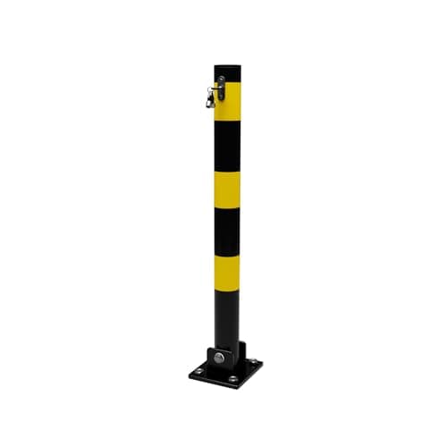 Image of Streetwize – [Heavy Duty] Driveway Folding Round Parking Post, Includes Locks and Bolts – Anti Theft Security Post Bollard Parking Barrier (SWWL8)