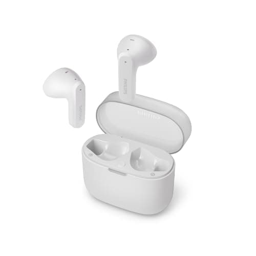 Image of Philips TAT2139WT/00 True Wireless In Ear Bluetooth Headphones - Small buds. Great value Natural sound. Dynamic bass, Pocket-sized charging case, Clear calls - White