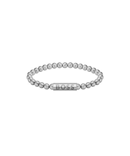 Image of BOSS Jewelry Men's SPHERE Collection Beaded Bracelet in Stainless Steel - 1580658M