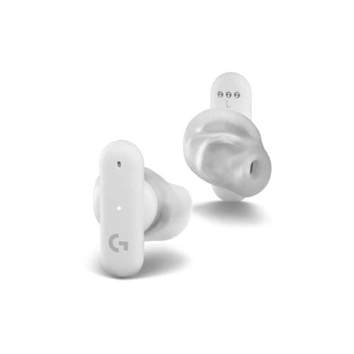 Image of Logitech G FITS True Wireless Gaming Earbuds, Custom Moulded Fit, LIGHTSPEED + Bluetooth, Four Beamforming Microphones, PC, Mac, PS5, PS4, Mobile, Nintendo Switch - White