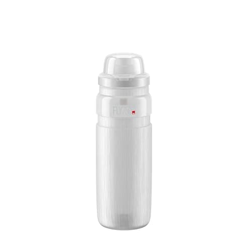 Image of ELITE Fly MTB Water Bottle Clear – Ultra Lightweight Mountain Bike Cycling Bottle with Dust Cap – 750ml – For Trail Riding, XC & Enduro