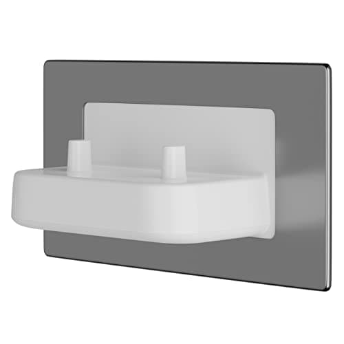 Image of Proofvision Polished Steel In-Wall Twin Electric Toothbrush Charger - PV11P-PS-FR