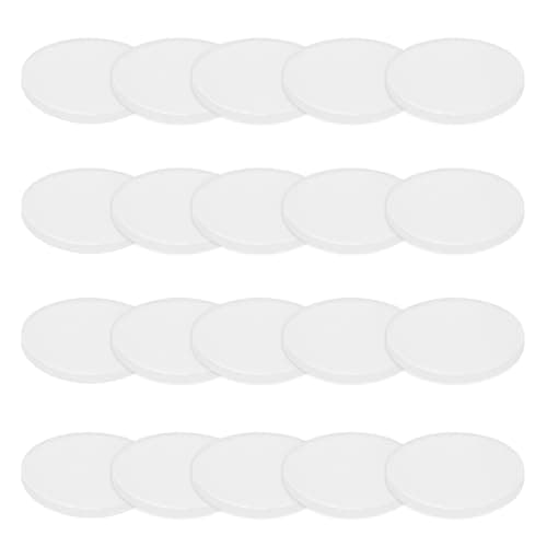 Image of PATIKIL Solid Round Silicone Rubber Sheet, 20 Pcs 35mm OD x 3mm Thick Round Silicone Sealing Gasket Pads Bumper Pads for Home Craft Industrial Anti Vibration Slip Gasket, Translucent