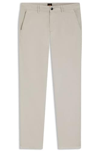 Image of BOSS Mens Chino Slim Slim-fit Overdyed Stretch Satin Trousers