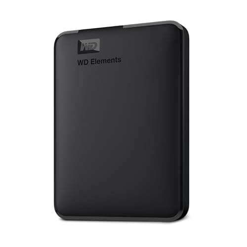 Image of WD 1TB Elements portable external hard drive, USB 3.0 interface, portable external storage, Plug-and-Play, SuperSpeed USB 3.2 Gen 1, Formatted for PC and Mac, Black