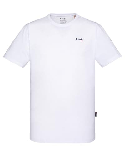 Image of Schott NYC Tscasual Men's T-Shirt, White, S