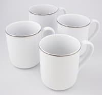 Image of Royal Worcester Classic Platinum Mugs Set of 4 (0.28Ltr / 10oz)