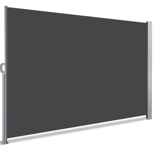 Image of VOUNOT Retractable Side Awning, Outdoor Privacy Protection Screen for Garden, Balcony, Terrace, 140 x 300 cm, Dark Grey