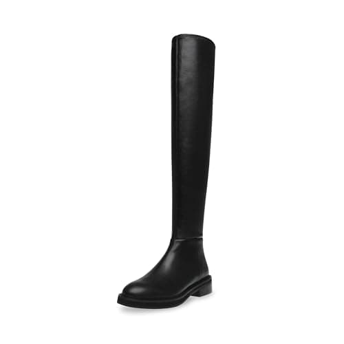 Image of Steve Madden Women's Leza Knee High Boot, Black, 6 UK