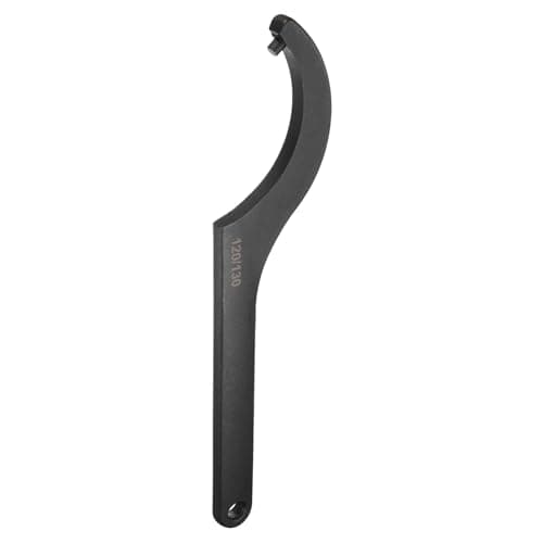 Image of sourcing map C Hook Spanner Wrench, 120-130mm C Pin Motorcycle Shock Nut Chrome Vanadium Spanner Wrench Tool with 8mm Round Head for Machine, Vehicles, Mechanical