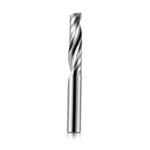 Image of Single Flute End Mill 8mm Shank,8mm Cutting Dia,32mm CEL, Carbide CNC Router Bit 1 Flute Up Cut Spiral Bits for Wood Acrylic Plastic(8x32x65mm)